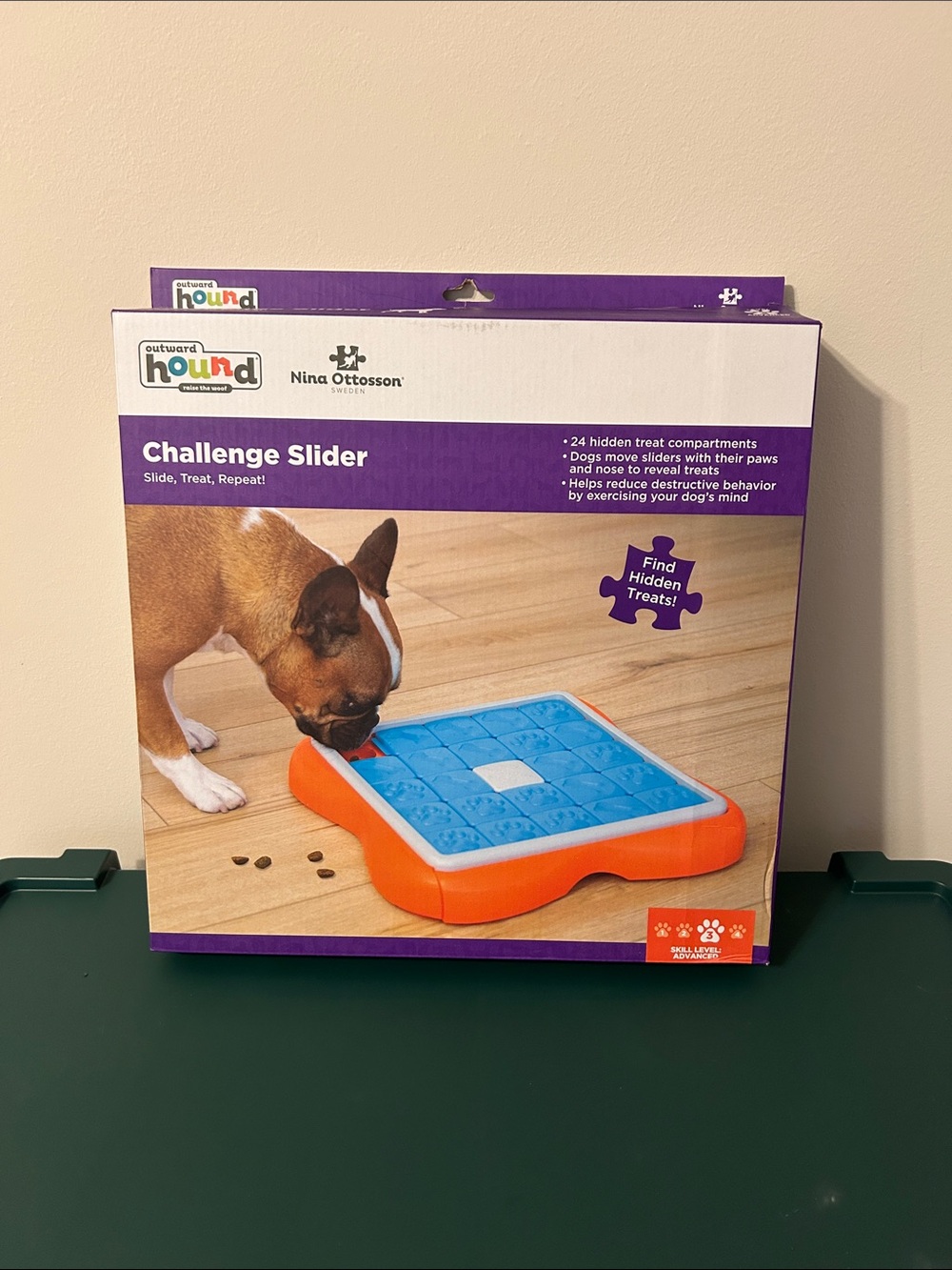 Nina Ottosson Outward Hound Challenge Slider - Orange & Blue